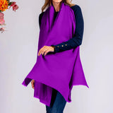 French Violet Handwoven Cashmere Shawl