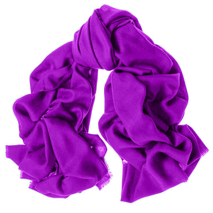 French Violet Handwoven Cashmere Shawl