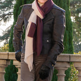 Aubergine Aura Shaded Cashmere and Silk Wrap