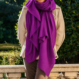 Amethyst Cashmere and Silk Oversize Wrap