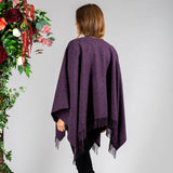 Deep Wisteria Merino Wool Cape