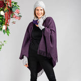 Deep Wisteria Merino Wool Cape