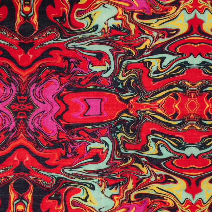 PRE ORDER: The Kaleidoscope Quartet - Red Reverie Cashmere and Silk Scarf