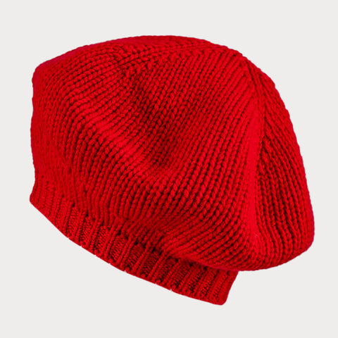 Sizzling Red Cashmere Beret