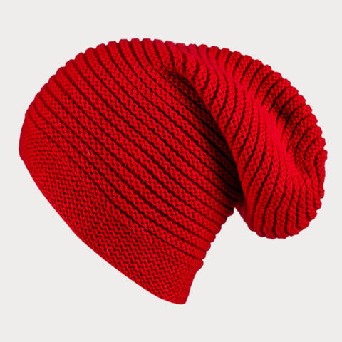 Sizzling Red Cashmere Slouch Beanie