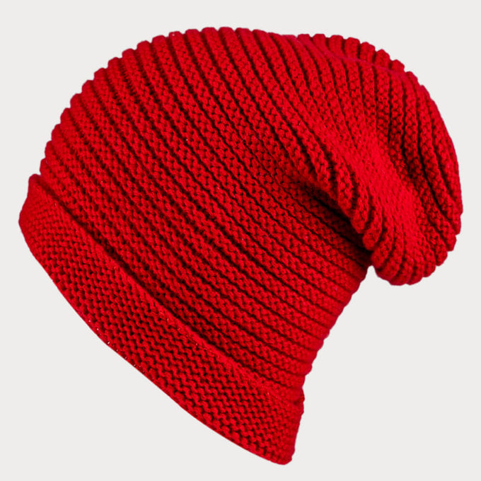 Sizzling Red Cashmere Slouch Beanie