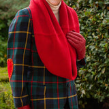 Superluxe Winter Red Italian Cashmere Double Snood
