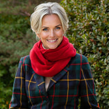 Superluxe Winter Red Italian Cashmere Double Snood