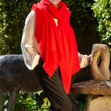 Ferrari Red Gossamer Cashmere Shawl