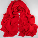 Ferrari Red Gossamer Cashmere Shawl