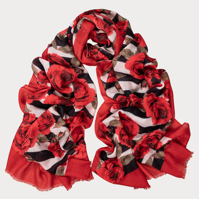The ‘Unexpected’ Trilogy - Red Rose Cashmere and Silk Wrap