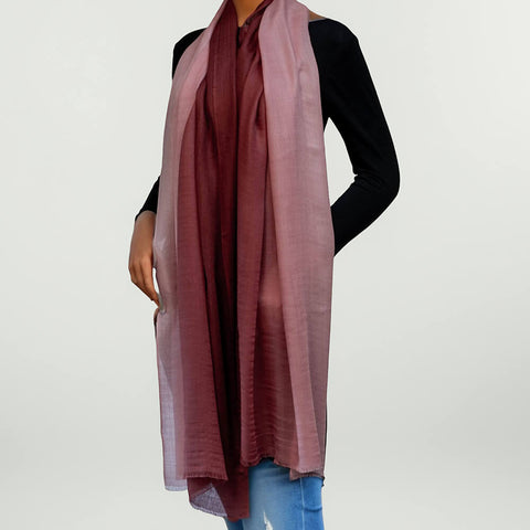 IMPERFECTLY YOURS: Carmine to Coral Cashmere & Silk Wrap