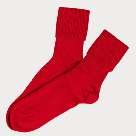 Ladies Ruby Red Cashmere Socks
