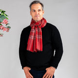 Redbridge Check Silk and Wool Scarf