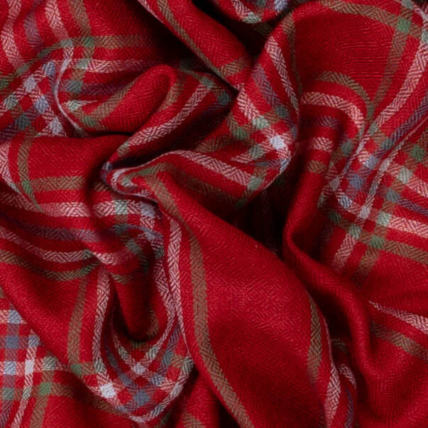 Redbridge Check Silk and Wool Scarf