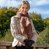 Rose Taupe Gossamer Cashmere Shawl