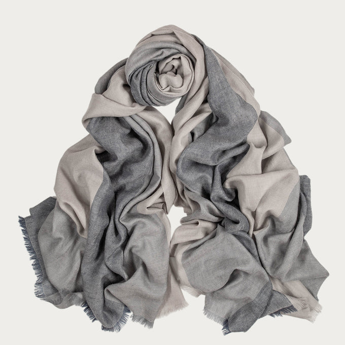 Shades of Grey Cashmere Ring Shawl