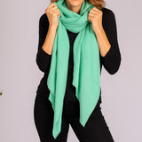 Teal Mist Cashmere and Silk Wrap