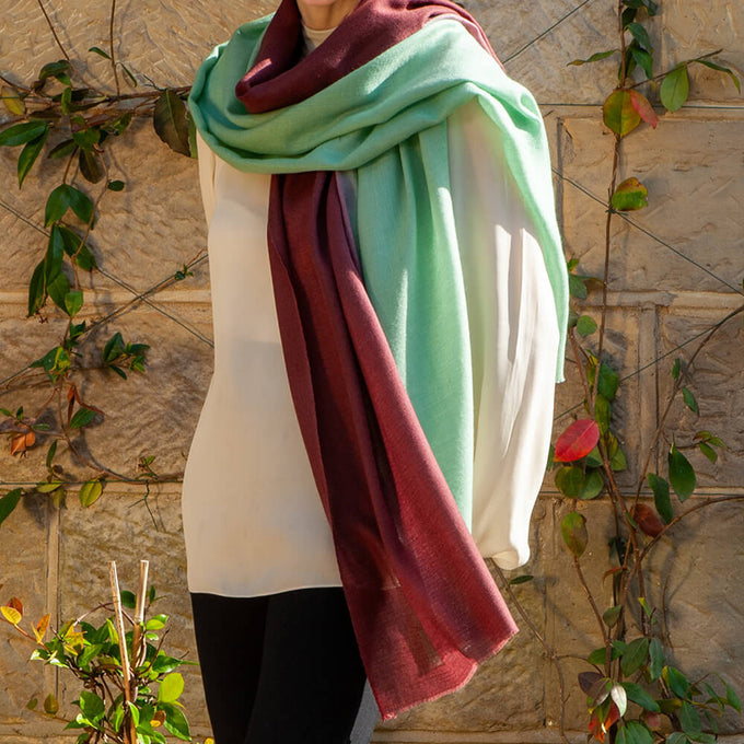 Birds of a Feather - The Starling Shaded Cashmere and Silk Wrap