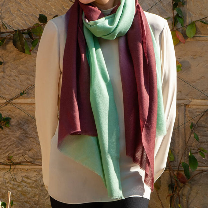 Birds of a Feather - The Starling Shaded Cashmere and Silk Wrap