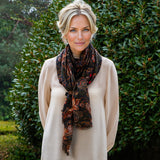 The Liberty ‘Strawberry Thief’ Quartet - Green Cashmere and Silk Wrap