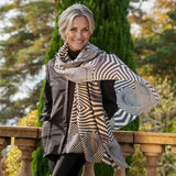 PRE ORDER: The Graphic Trilogy - Stripe Print Cashmere and Silk Wrap