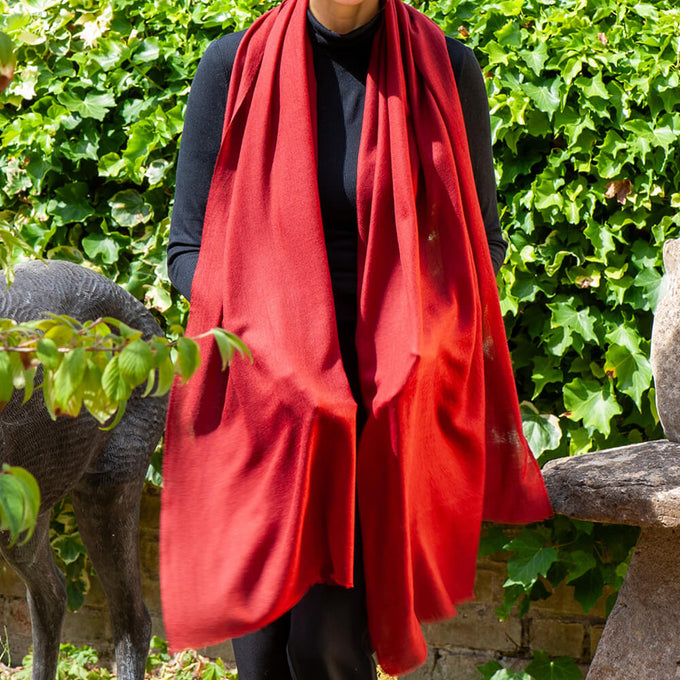 The Spice Palette – Fragrant Sumac Cashmere and silk Wrap