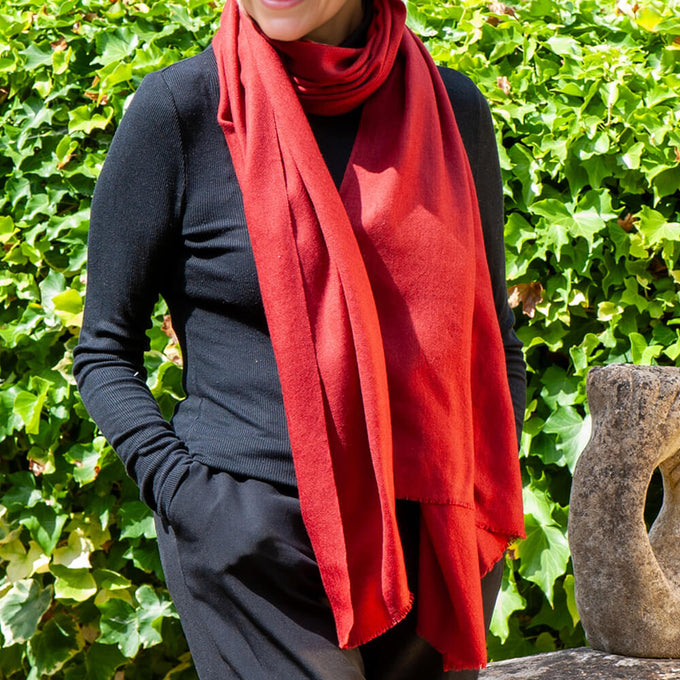 The Spice Palette – Fragrant Sumac Cashmere and silk Wrap
