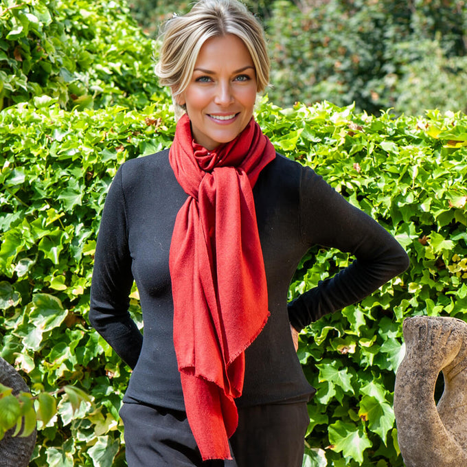 The Spice Palette – Fragrant Sumac Cashmere and silk Wrap