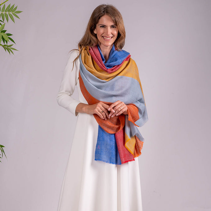 Softly Summer Pashmina Cashmere Shawl