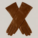 Tan Leather Gloves with Cashmere Lining