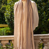 The Tonal Shades - Taupe Mist Cashmere and Silk Wrap