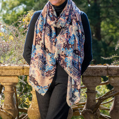 PRE ORDER: The Liberty ‘Tudor Dream’ Duet- Blue Cashmere and Silk Wrap