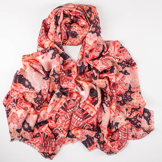 PRE ORDER: The Liberty ‘Tudor Dream’ Duet - Pink Cashmere and Silk Wrap.