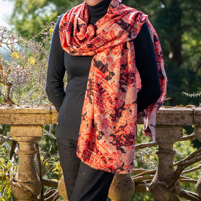 PRE ORDER: The Liberty ‘Tudor Dream’ Duet - Pink Cashmere and Silk Wrap.