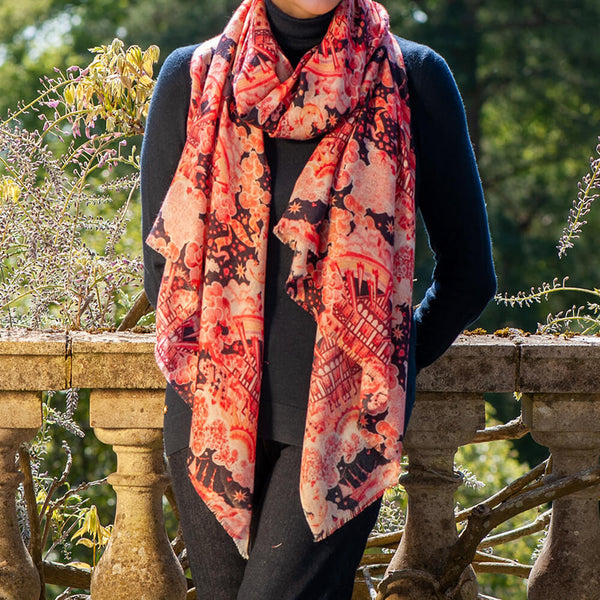 The Liberty ‘Tudor Dream’ Duet - Pink Cashmere and Silk Wrap.