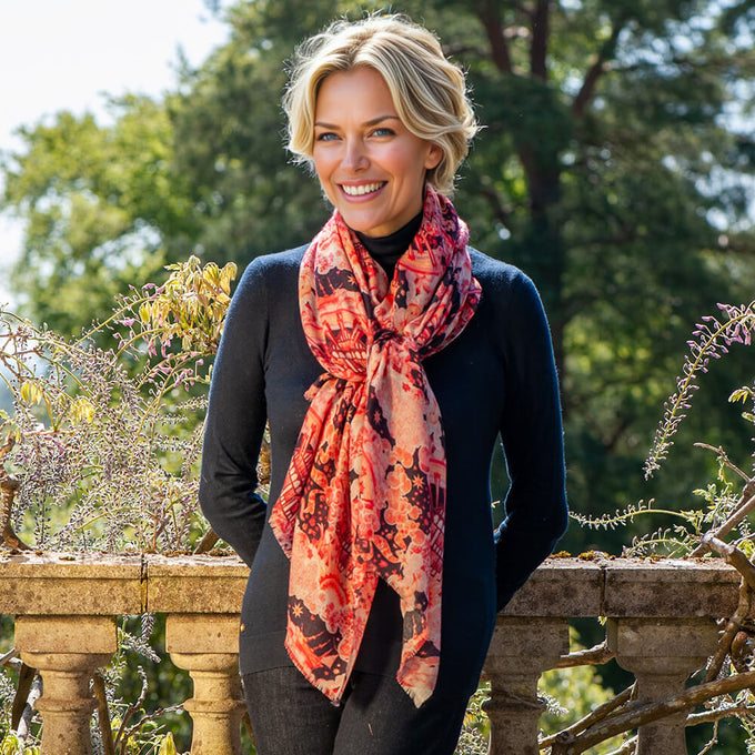 PRE ORDER: The Liberty ‘Tudor Dream’ Duet - Pink Cashmere and Silk Wrap.