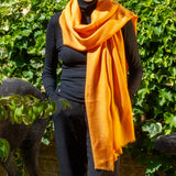 The Spice Palette - Golden Turmeric Cashmere and Silk Wrap