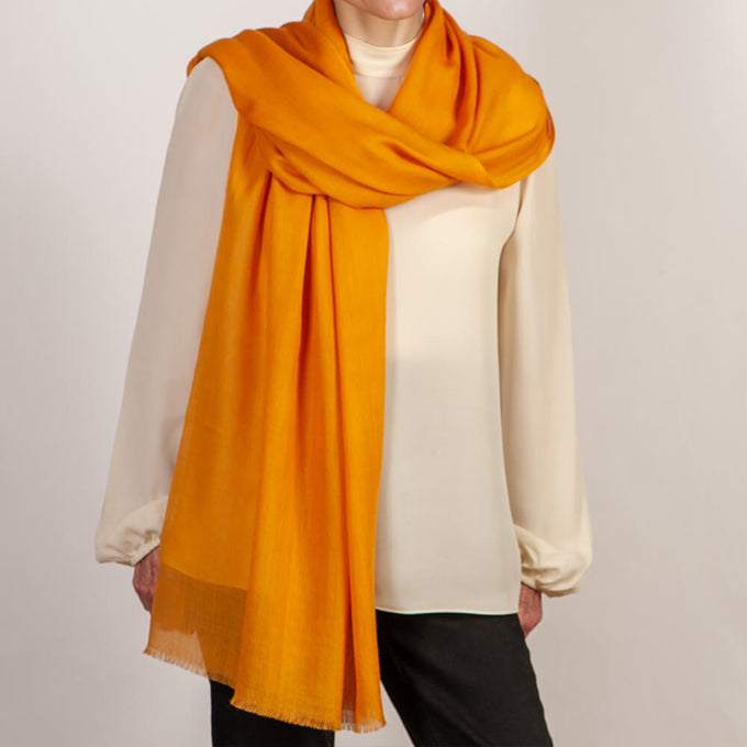 The Spice Route Quintet - Turmeric Cashmere and Silk Wrap