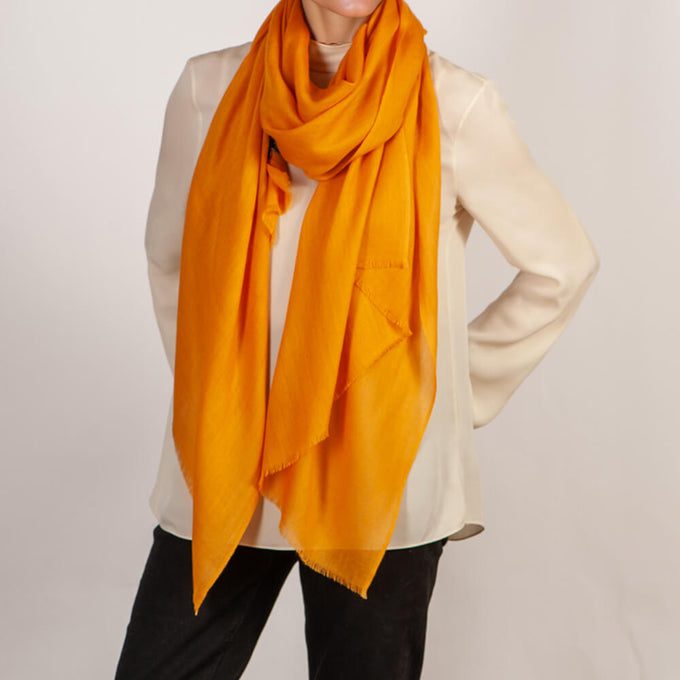 The Spice Route Quintet - Turmeric Cashmere and Silk Wrap