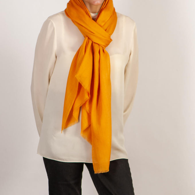 The Spice Route Quintet - Turmeric Cashmere and Silk Wrap