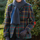 Two Tone Blue Double Faced Italian Cashmere Scarf