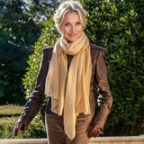 Whipped Cream Shaded Cashmere and Silk Wrap