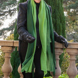 Forest to Fern Shaded Cashmere and Silk Wrap