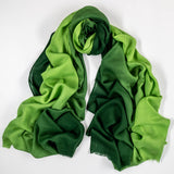 Forest to Fern Shaded Cashmere and Silk Wrap