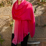 Razmatazz Pink Cashmere and Silk Oversize Wrap