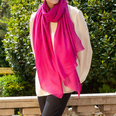 Electric Fuchsia Cashmere and Silk Wrap