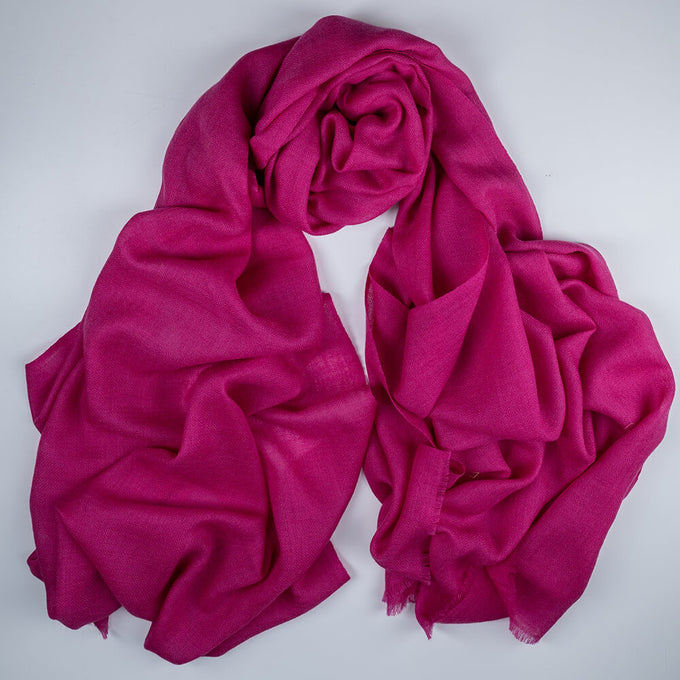 Electric Fuchsia Cashmere and Silk Wrap