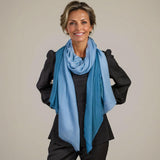Ocean Shades Cashmere and Silk Wrap