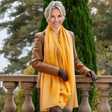 Sunflower Amber Shaded Cashmere and Silk Wrap
